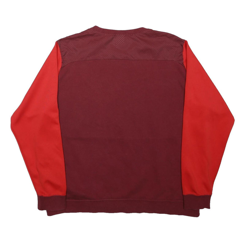 NIKE Mens Burgundy & Red Sweatshirt Crew Neck 2XL Nike Air Sportswear Pullover