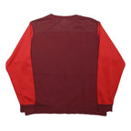 NIKE Mens Burgundy & Red Sweatshirt Crew Neck 2XL Nike Air Sportswear Pullover