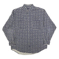 THE ARROW COMPANY Mens Blue & Cream Paisley Cotton Blend Shirt L Long Sleeve