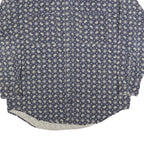 THE ARROW COMPANY Mens Blue & Cream Paisley Cotton Blend Shirt L Long Sleeve