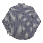 THE ARROW COMPANY Mens Blue & Cream Paisley Cotton Blend Shirt L Long Sleeve