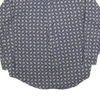 THE ARROW COMPANY Mens Blue & Cream Paisley Cotton Blend Shirt L Long Sleeve