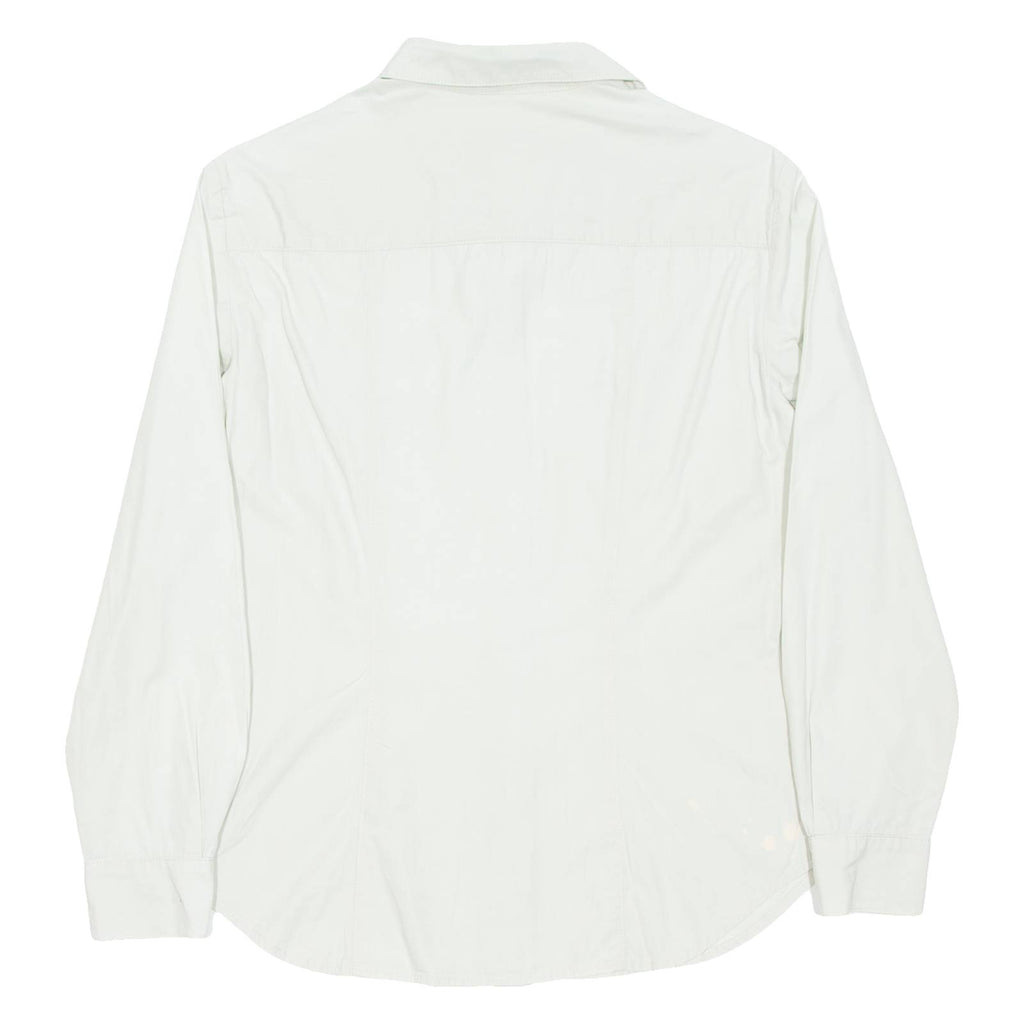 MARLBORO Womens Plain Shirt Beige Long Sleeve M