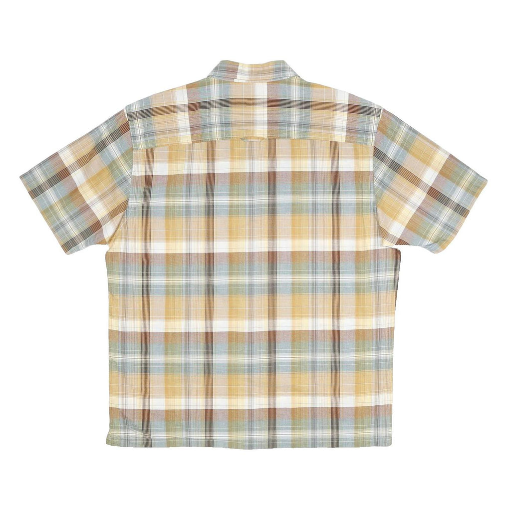 PENDLETON Mens Beige & Green Checked Cotton Shirt L Short Sleeve Casual