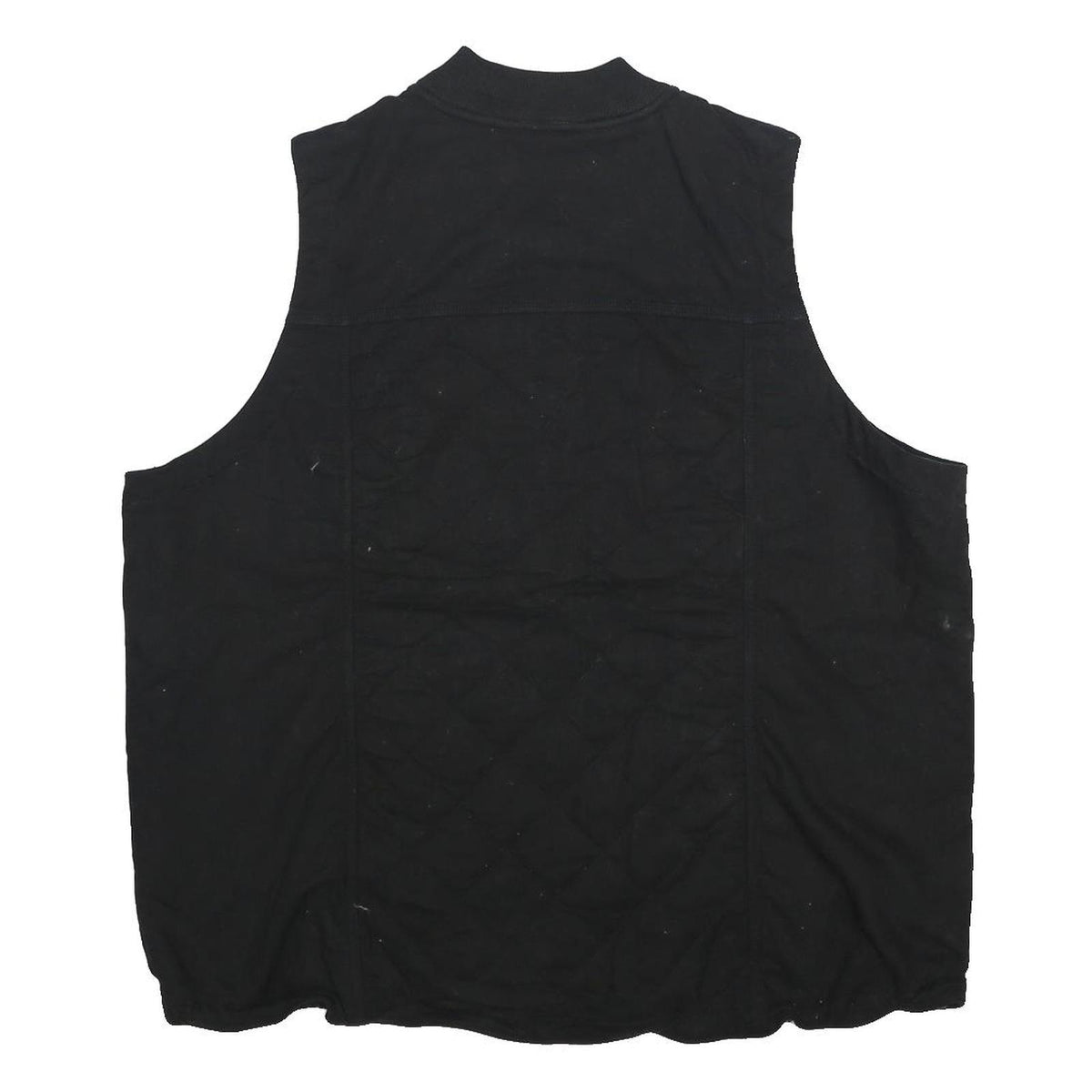 CARHARTT Womens Black Cotton Blend Quilted Button Jacket XL Workwear Vest