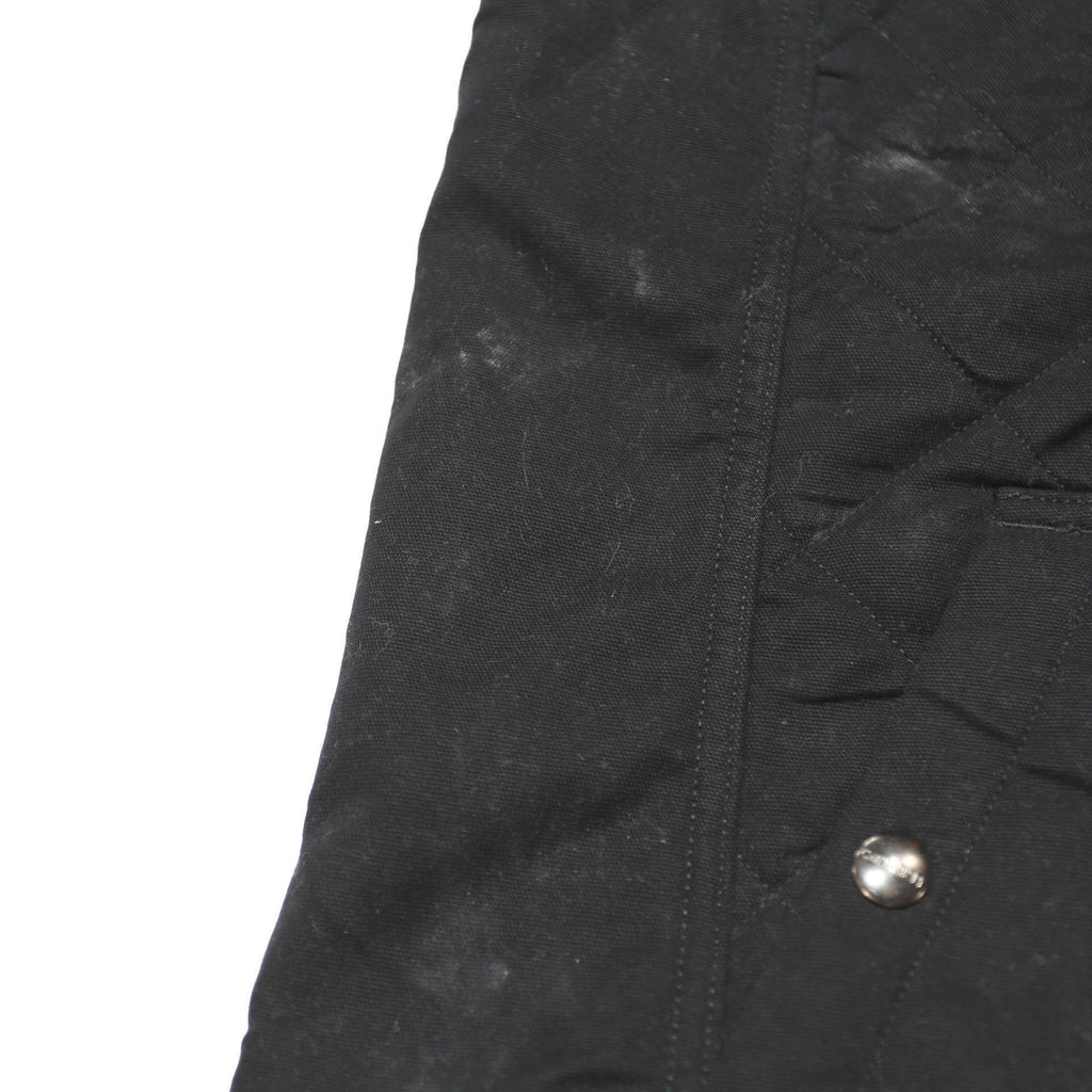 CARHARTT Womens Black Cotton Blend Quilted Button Jacket XL Workwear Vest