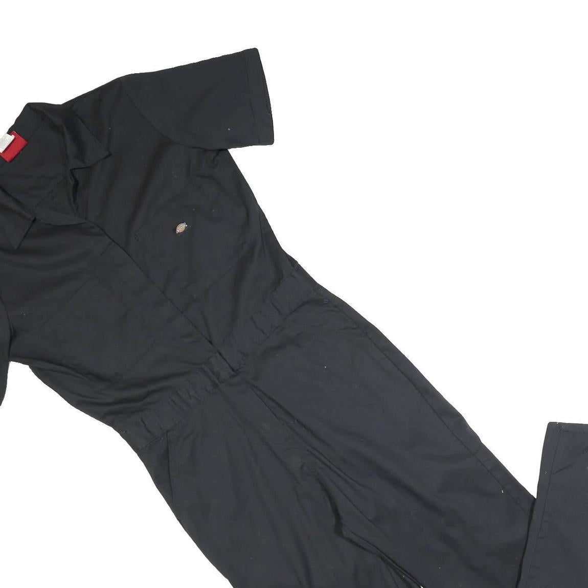 DICKIES Womens Black Regular Fit Cotton Blend Dungarees Size M W32 L32 Workwear