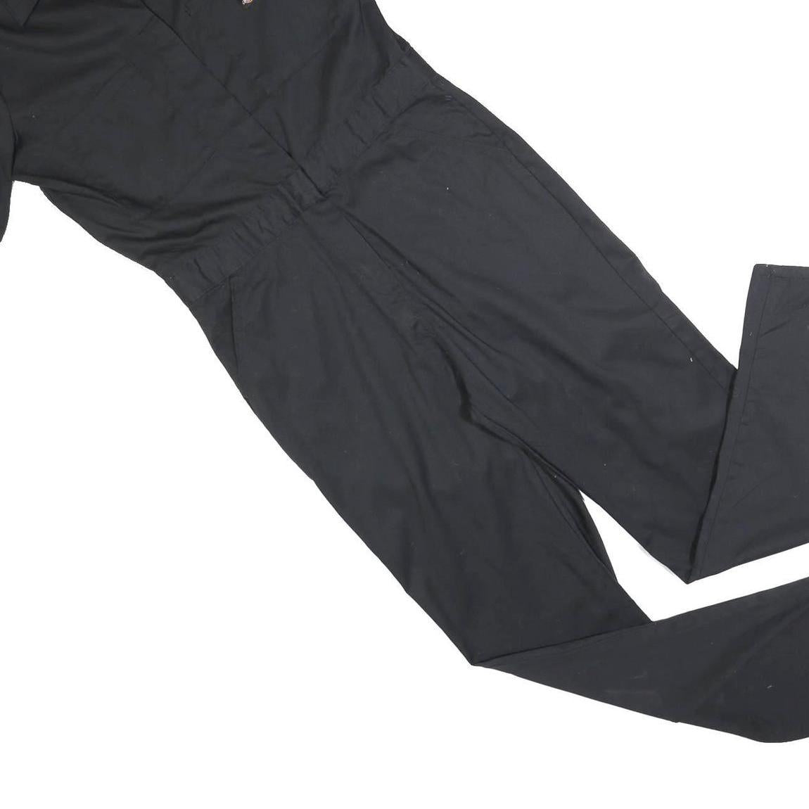 DICKIES Womens Black Regular Fit Cotton Blend Dungarees Size M W32 L32 Workwear