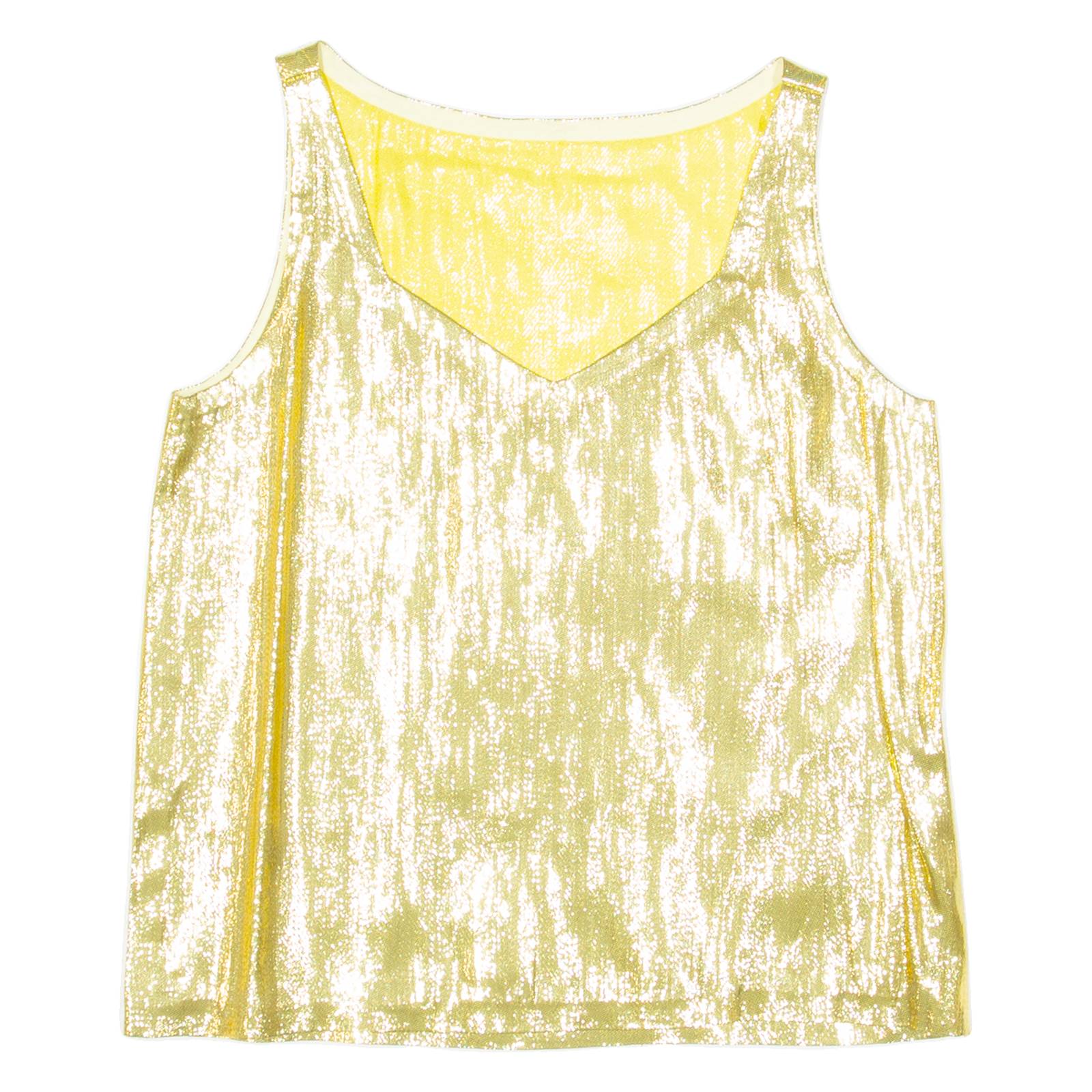 Womens Vest Gold Sleeveless M