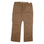 DICKIES Mens Cotton Blend Brown Regular Straight Trousers W40 L32 Workwear