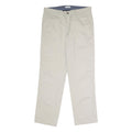 NAUTICA Mens Classic Beige Cotton Blend Trousers W34 L32 Zip Closure Comfortable