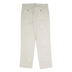 NAUTICA Mens Classic Beige Cotton Blend Trousers W34 L32 Zip Closure Comfortable