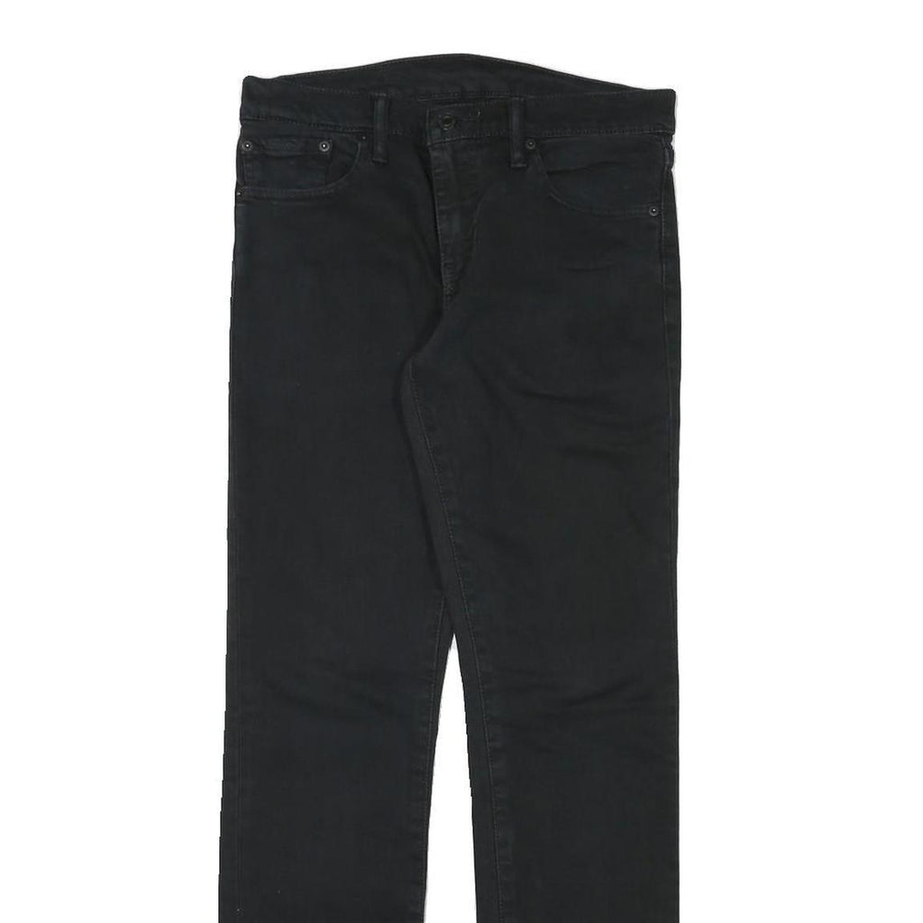 LEVI'S Mens Slim Black Denim Jeans W29 L30 Zip Closure Casual Style