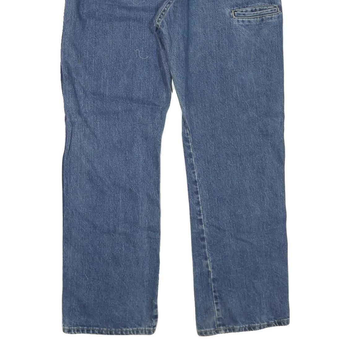 DICKIES Mens Blue Regular Fit Straight Denim Jeans W40 L32 Workwear Durable Zip