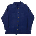 Womens Cardigan Blue Cable Knit M