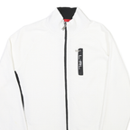 LAUREN RALPH LAUREN Womens White & Black Plain Cotton Blend Pullover Zip XL