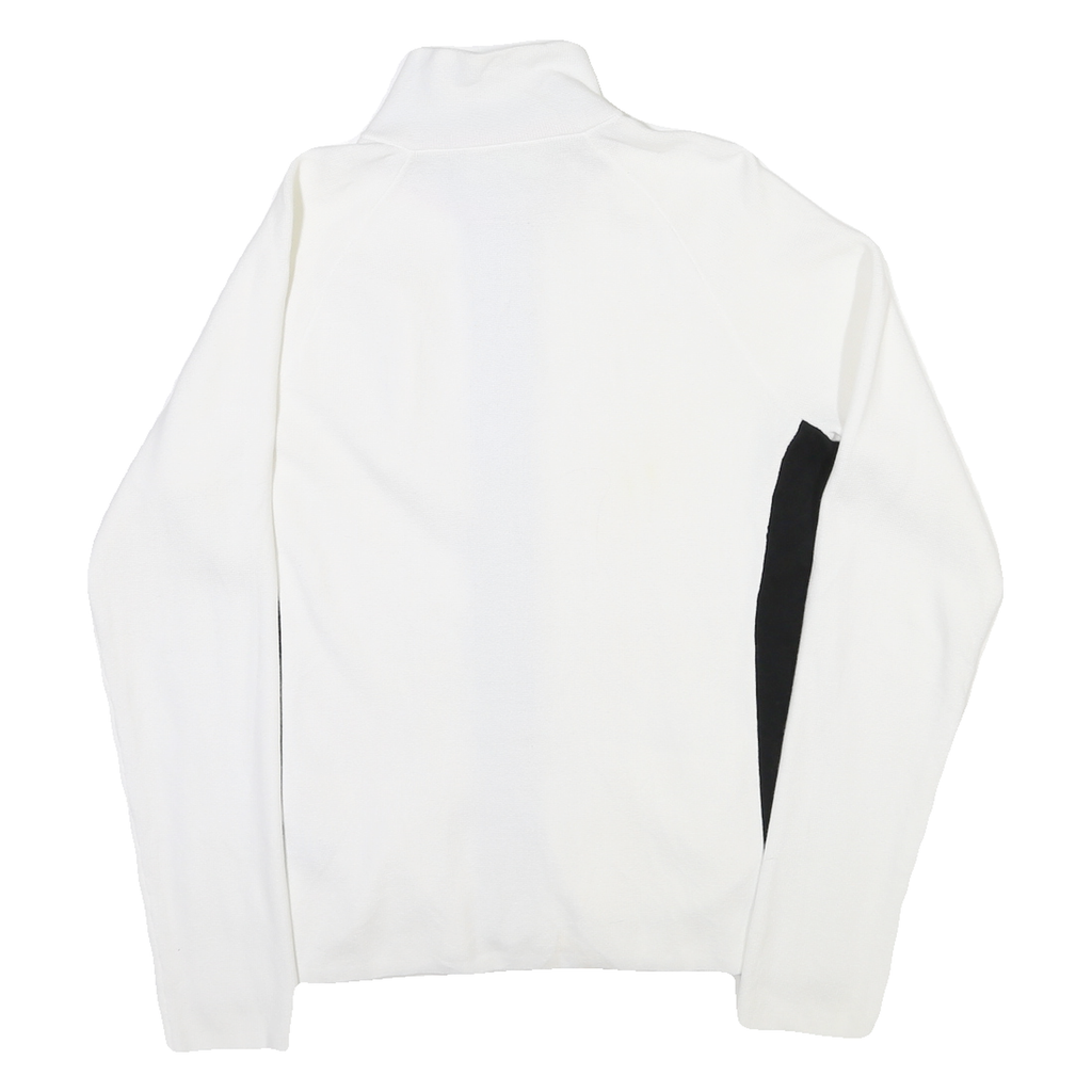 LAUREN RALPH LAUREN Womens White & Black Plain Cotton Blend Pullover Zip XL