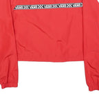 VANS Womens Red Zip Jacket XS Polyester Blend Plain Logo Tape Sport Casual