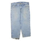 CARHARTT Mens Regular Fit Light Blue Denim Jeans W40 L25 Zip Closure Casual