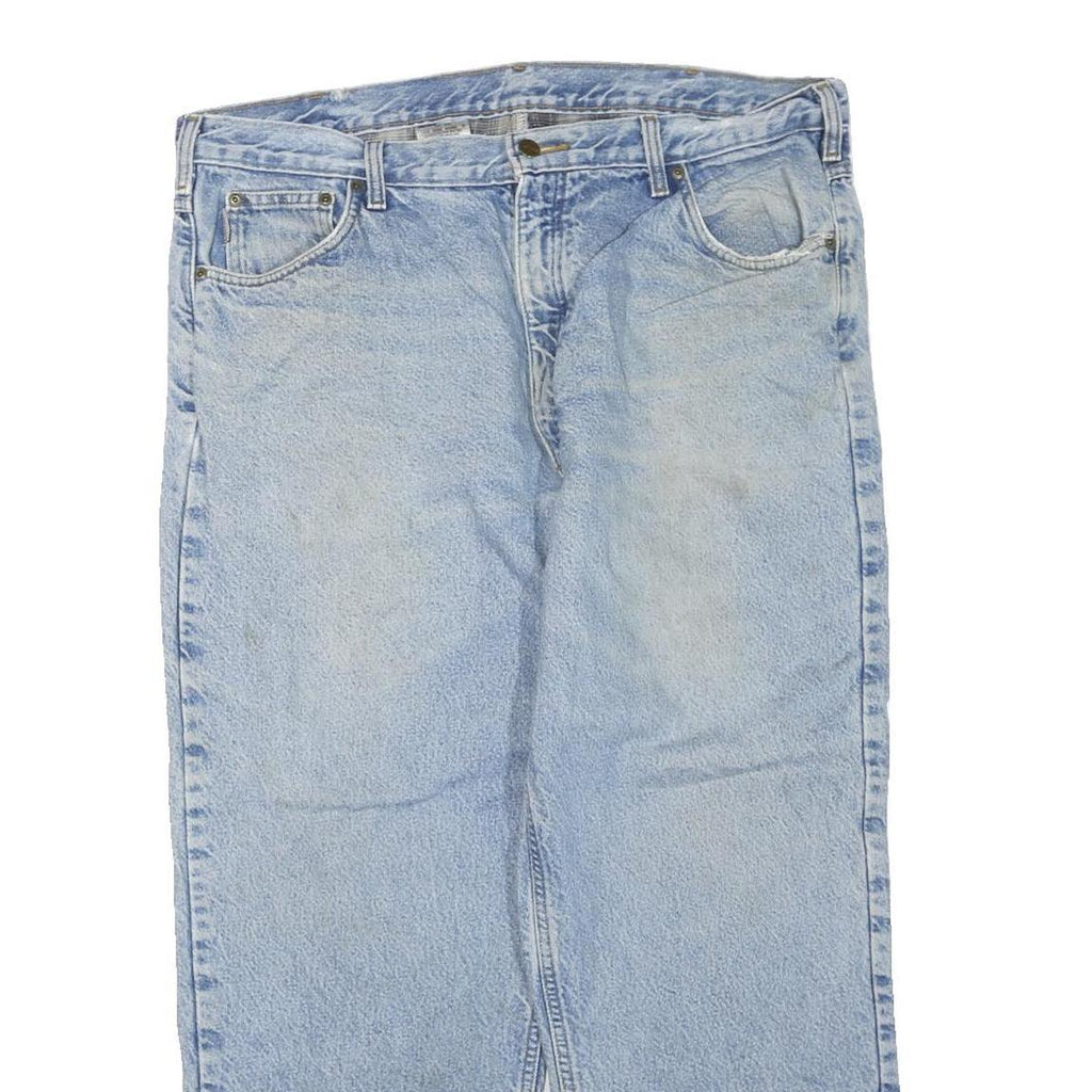 CARHARTT Mens Regular Fit Light Blue Denim Jeans W40 L25 Zip Closure Casual