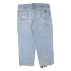 CARHARTT Mens Regular Fit Light Blue Denim Jeans W40 L25 Zip Closure Casual