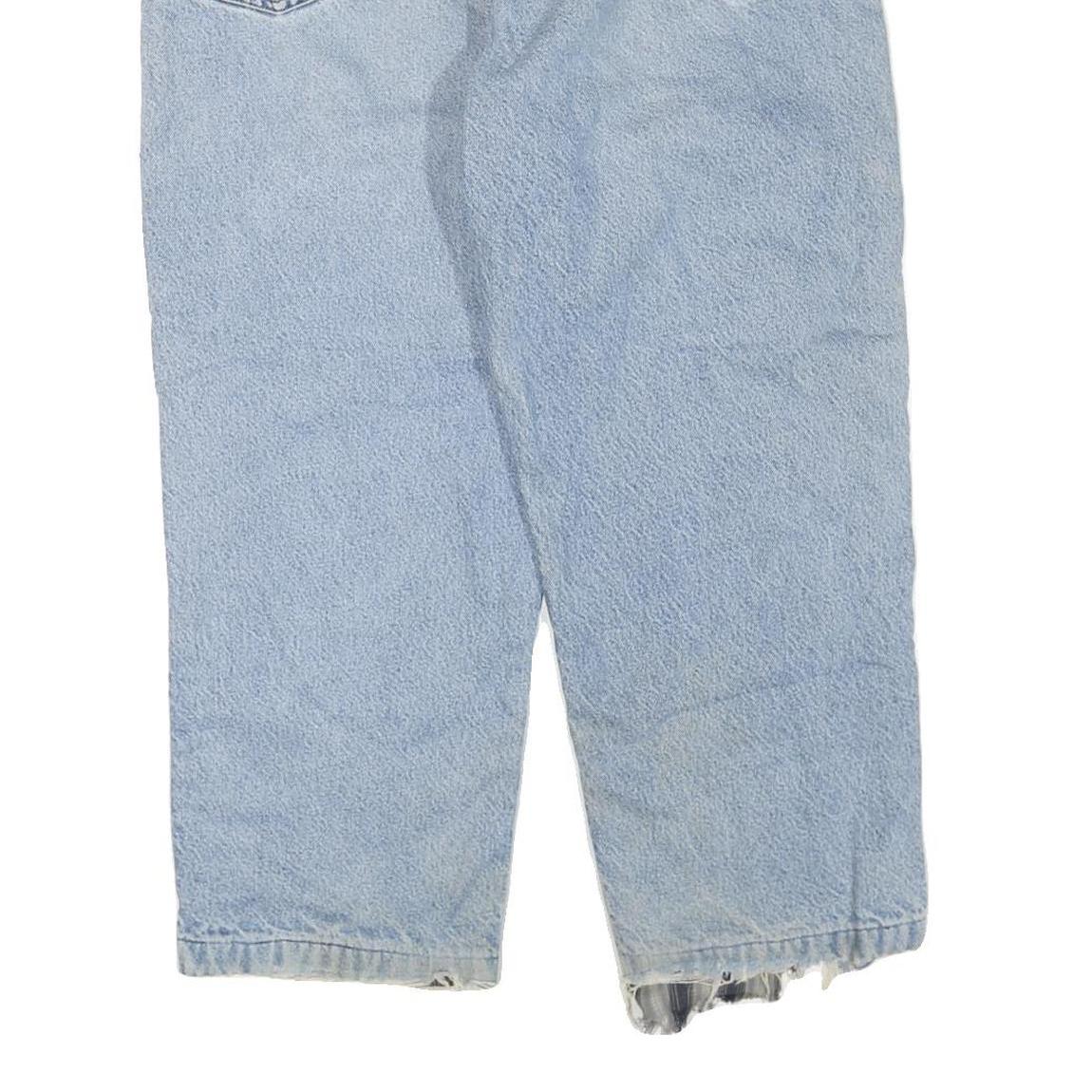 CARHARTT Mens Regular Fit Light Blue Denim Jeans W40 L25 Zip Closure Casual