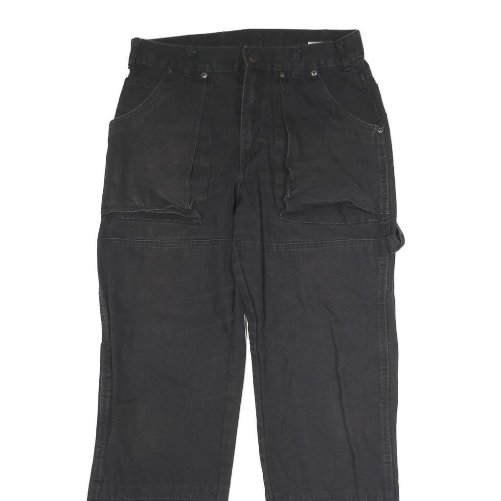 DICKIES Mens Regular Black Cotton Blend Jeans W32 L31 Button Closure Workwear