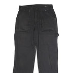 DICKIES Mens Regular Black Cotton Blend Jeans W32 L31 Button Closure Workwear