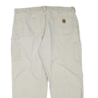 CARHARTT Mens Cotton Blend Beige Regular Straight Trousers W42 L30 Workwear