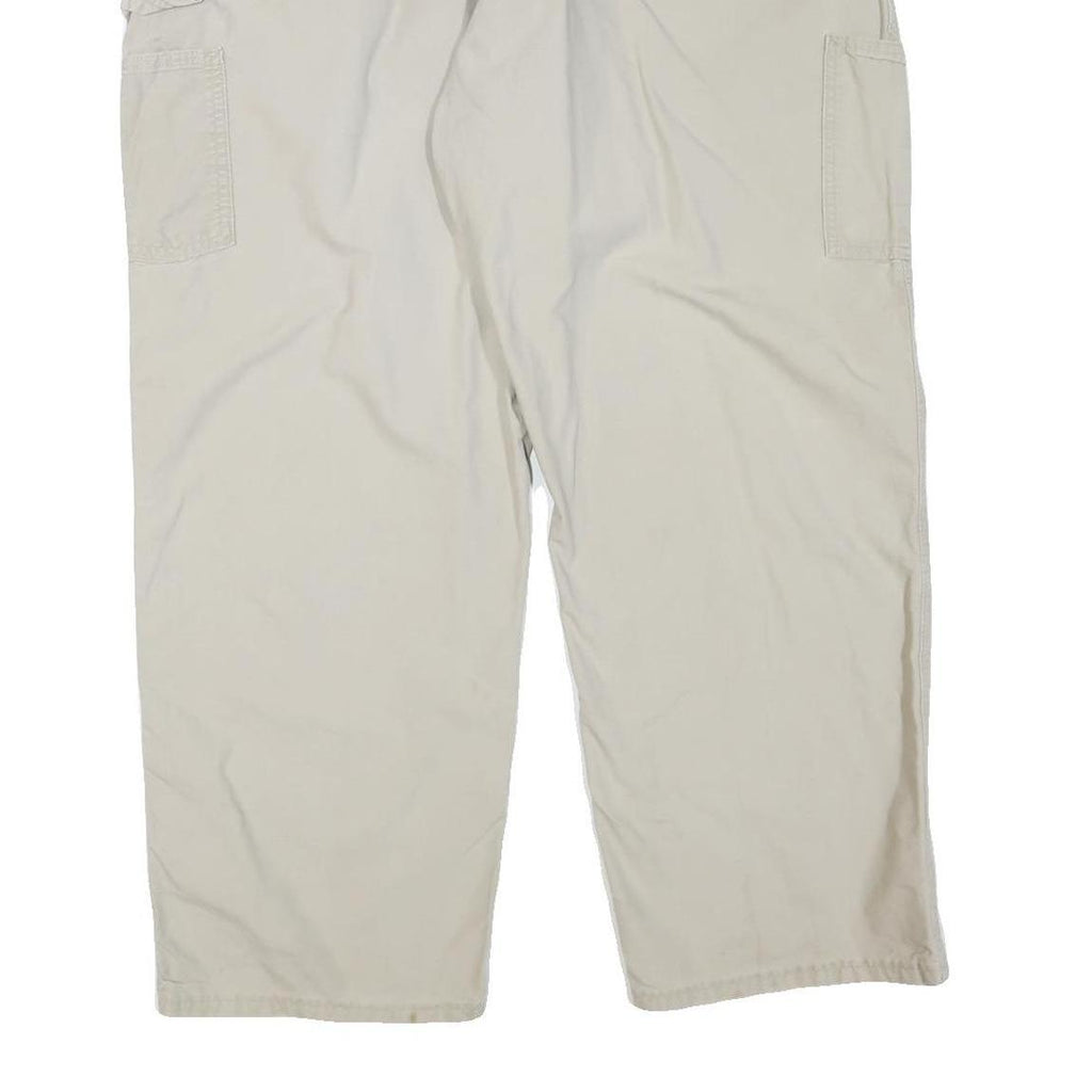 CARHARTT Mens Cotton Blend Beige Regular Straight Trousers W42 L30 Workwear