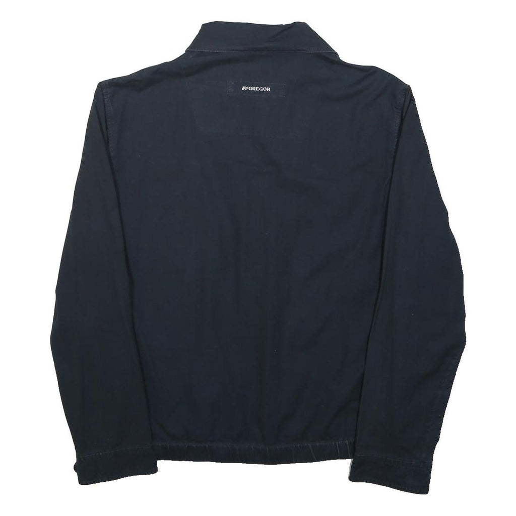 MCGREGOR Mens Navy Blue Classic Cotton Blend Zip Jacket S Casual Outerwear