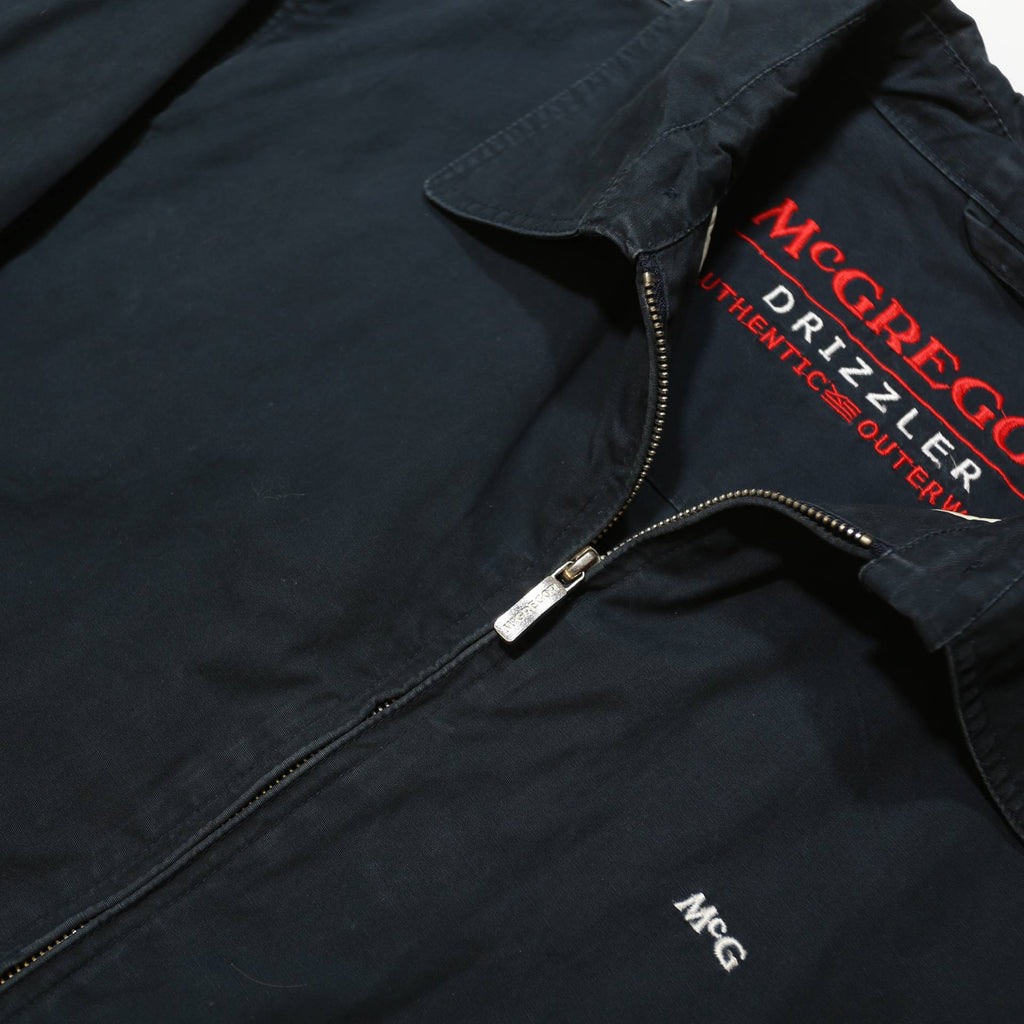 MCGREGOR Mens Navy Blue Classic Cotton Blend Zip Jacket S Casual Outerwear