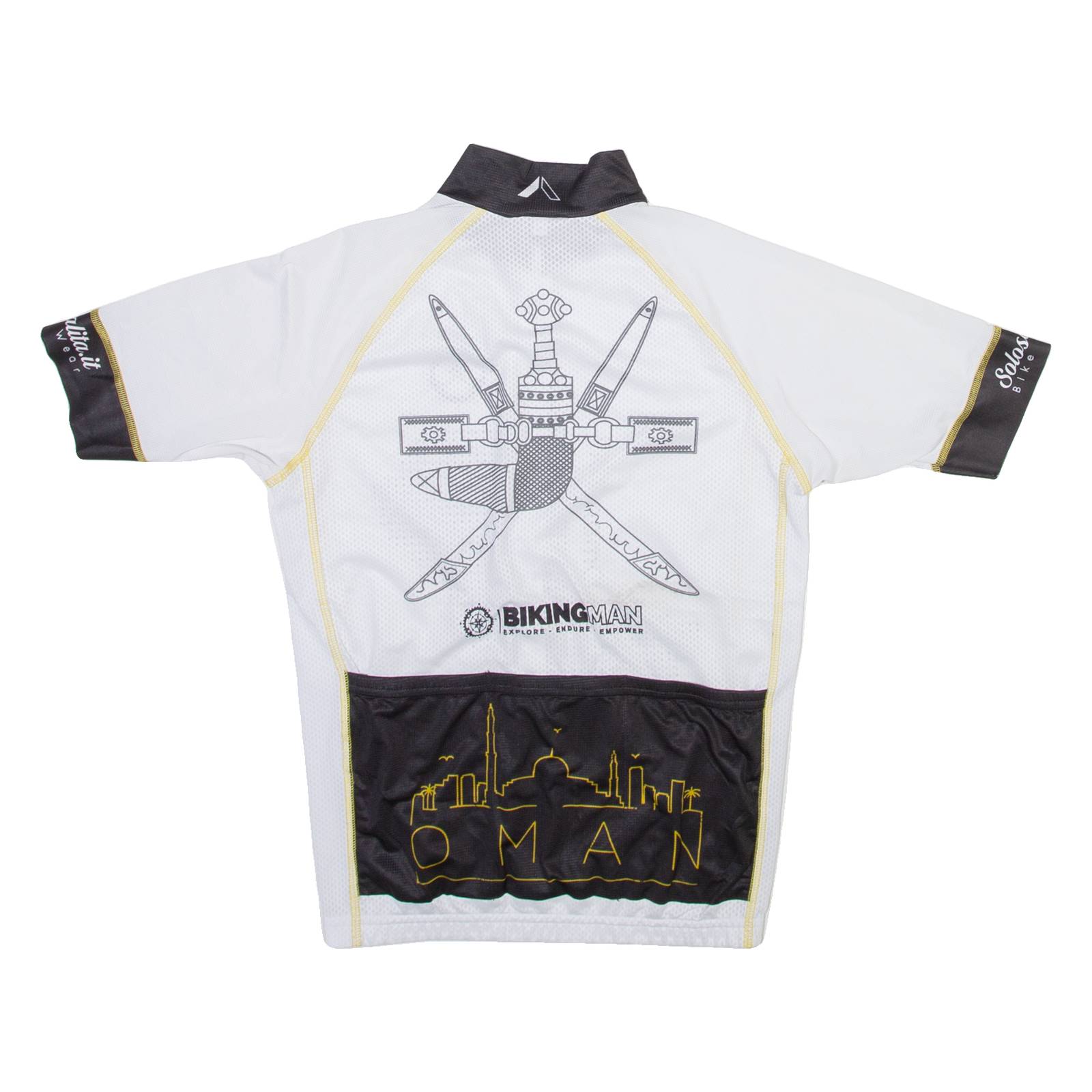 SOLOSALITA Full Zip Mens Jersey White S
