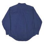 NAUTICA Mens Blue Cotton Blend Button Down Shirt L Classic Fit Long Sleeve