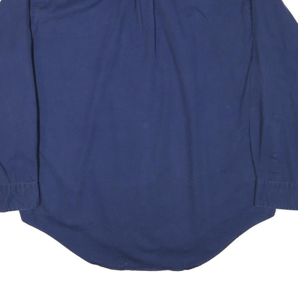 NAUTICA Mens Blue Cotton Blend Button Down Shirt L Classic Fit Long Sleeve