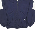 BROOKS Womens Blue White Panel Lightweight Zip Jacket XL Polyester Blend