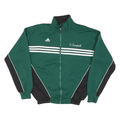 ADIDAS Mens Green & Black Zip Jacket L Polyester Blend Sports Casual Track Top