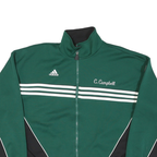 ADIDAS Mens Green & Black Zip Jacket L Polyester Blend Sports Casual Track Top
