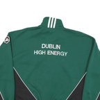 ADIDAS Mens Green & Black Zip Jacket L Polyester Blend Sports Casual Track Top