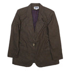PROPHECY BY SAG HARBOR Womens Brown Wool Blend Button Jacket M Check Classic