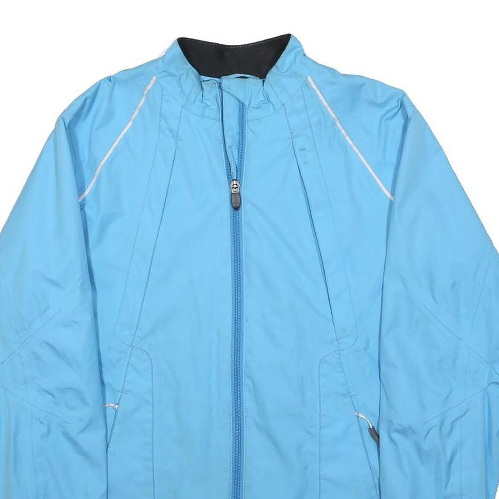 ASICS Womens Blue Running Jacket M Polyester Zip Plain Marathon Sportswear
