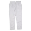 LAURA ASHLEY Womens Cotton Blend White Regular Straight Trousers W30 L30 Casual