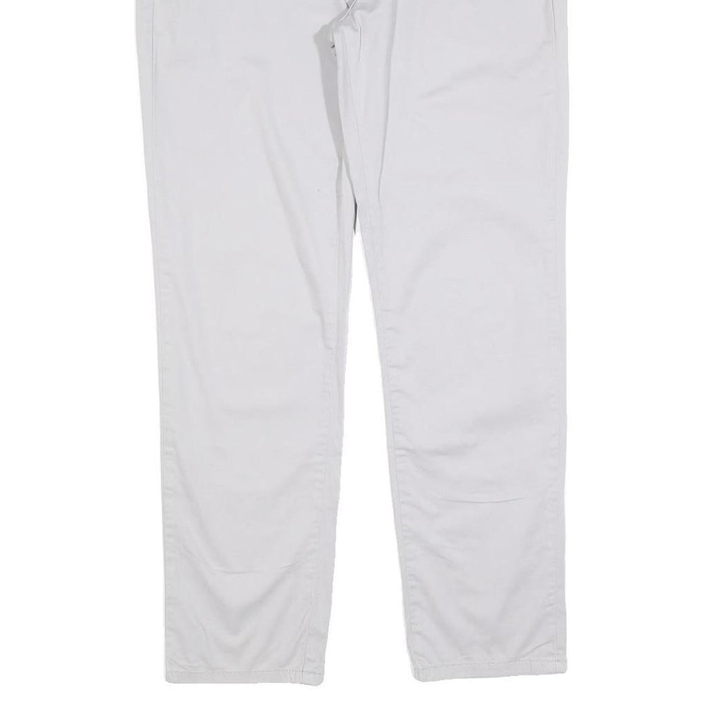 LAURA ASHLEY Womens Cotton Blend White Regular Straight Trousers W30 L30 Casual