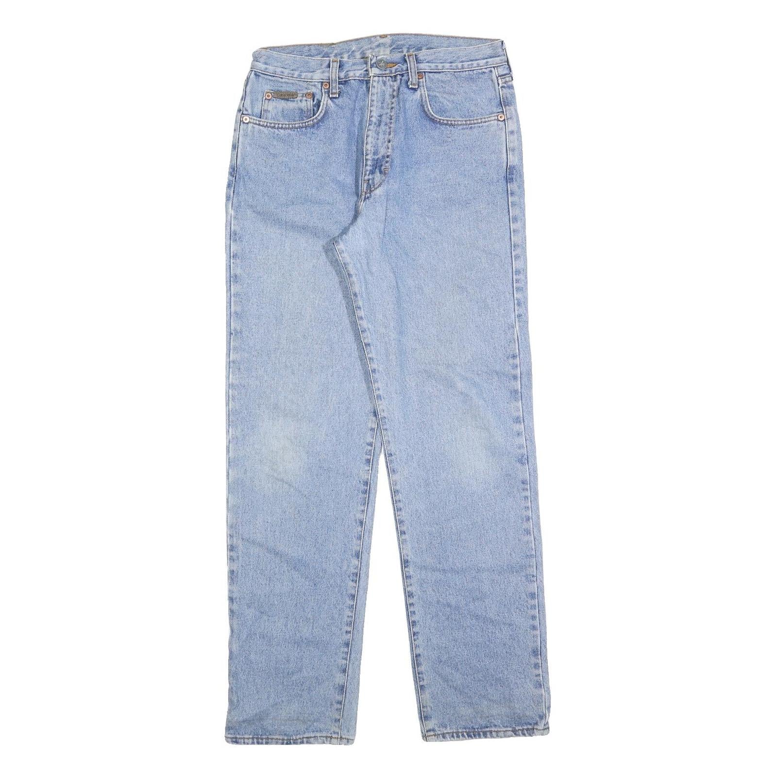 CALVIN KLEIN Womens Jeans Blue Regular Straight Denim Medium W28 L30 Classic Fit