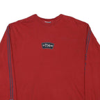 TOMMY HILFIGER Mens Red Long Sleeve Crew Neck Cotton Blend L Casual Sports