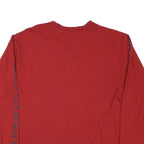 TOMMY HILFIGER Mens Red Long Sleeve Crew Neck Cotton Blend L Casual Sports