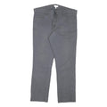 CALVIN KLEIN Mens Cotton Blend Grey Slim Straight Trousers W36 L30 Casual Smart