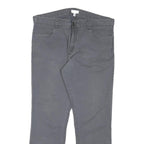 CALVIN KLEIN Mens Cotton Blend Grey Slim Straight Trousers W36 L30 Casual Smart
