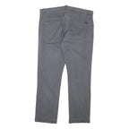 CALVIN KLEIN Mens Cotton Blend Grey Slim Straight Trousers W36 L30 Casual Smart