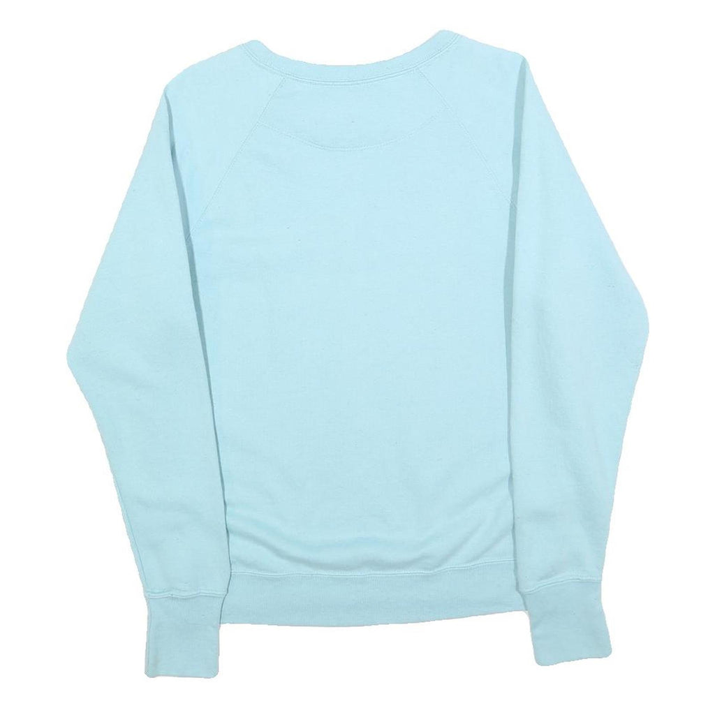 CHAMPION Mens Blue Crew Neck S Cotton Blend Logo Sweatshirt Casual